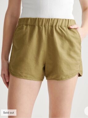 Quince Linen Twill Pull On Shorts